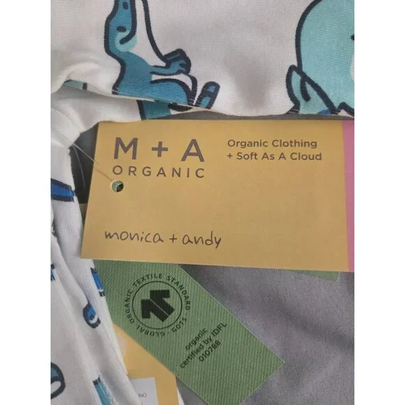 NWT Monica + Andy Infant Dinosaur Bodysuit & Pants Set 6-9 Months Baby Outfit - Picture 4 of 4